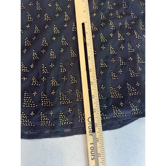 Joie Black Gold Beaded Silk Mini Skirt XS Night Out Party NYE - Picture 7 of 9